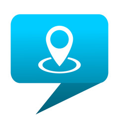 Poster - Pointer blue bubble icon