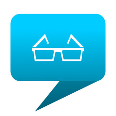 Aufkleber - 3d glasses blue bubble icon