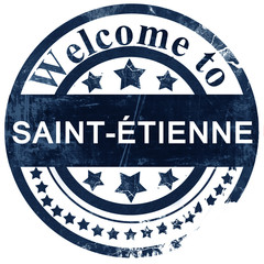 Wall Mural - saint-etienne stamp on white background