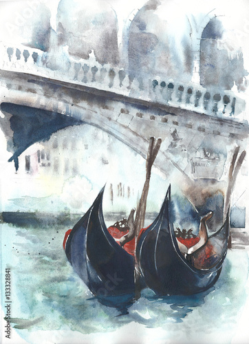 Obrazy mosty  most-z-weneckimi-gondolami