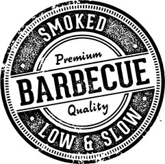 Wall Mural - Vintage Style Barbecue Restaurant Sign