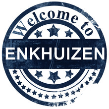 Enkhuizen Stamp On White Background