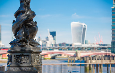 Poster - City of London view from the river Thames