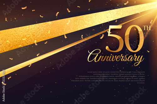 Cuadros en Lienzo 50th anniversary celebration card template
