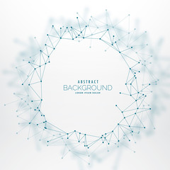 abstract geometric background with array lines and dots connecti