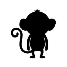 Cute Mokey Cartoon Icon Vector Illustration Graphic Design