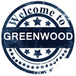 greenwood stamp on white background