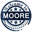 moore stamp on white background
