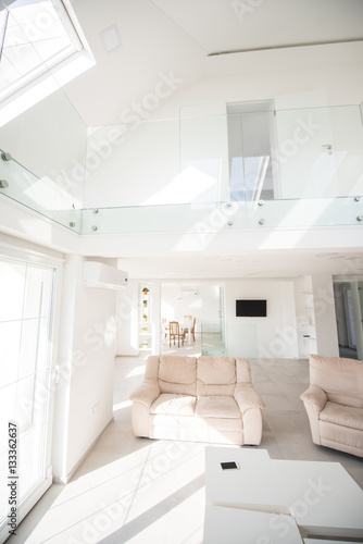 New White Modern Interior House Inside Stock Photo Adobe Stock