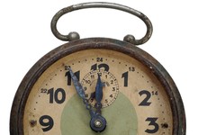 Old Alarm Clock, Clock Face, Five Minutes Before Twelve