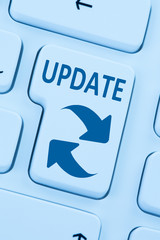 Wall Mural - Computer Software Update aktualisieren Schutz vor Virus blau onl