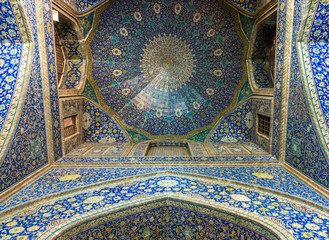 Canvas Print - Details of Shah Mosque also called Imam mosque in Isfahan city, Iran