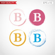 © samoilenkomv - Colored icon or button of B letter symbol with background
