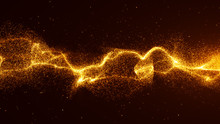Gold Energy Wave Particle Element.