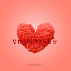 Aufkleber - Happy valentines day wishes greeting card. Valentines vector lab