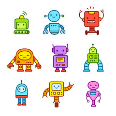 Poster - Cartoon robots set.