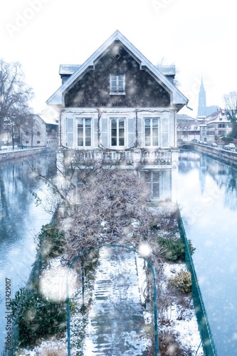 Strasbourg En Hiver Sous La Neige En Alsace France Stock Photo Adobe Stock Strasbourg En Hiver Sous La Neige En Alsace France Stock Photo Adobe Stock