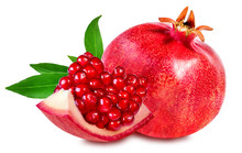 Pomegranate Isolated On White