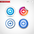 © samoilenkomv - Colored icon or button of right arrow symbol with background