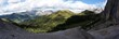 Panorama Aussicht Puez Geisler Mont de Seura und Sella Gruppe