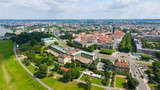 Fototapeta Miasto - Dresden Neustadt aerial view
