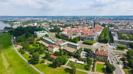 Poster - Dresden Neustadt aerial view