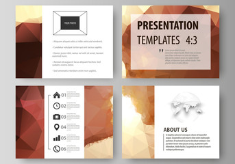 Wall Mural - set of business templates for presentation slides. easy editable abstract vector layouts in flat des