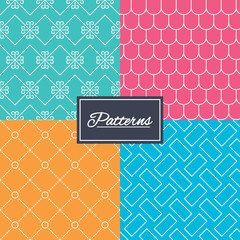 Wall Mural - vintage ornament and rood tile textures.