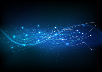 Wall Mural - vector background abstract technology communication data science