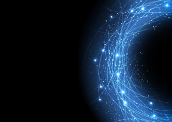 Wall Mural - vector background abstract technology communication data science
