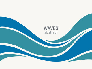 Wall Mural - Water Wave Logo abstract design