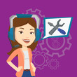 © Visual Generation - Technical support operator vector illustration.