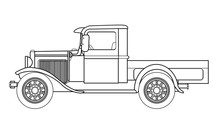 Early Pickup Truck Outline
