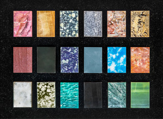 Wall Mural - swatches of decorative gemstones