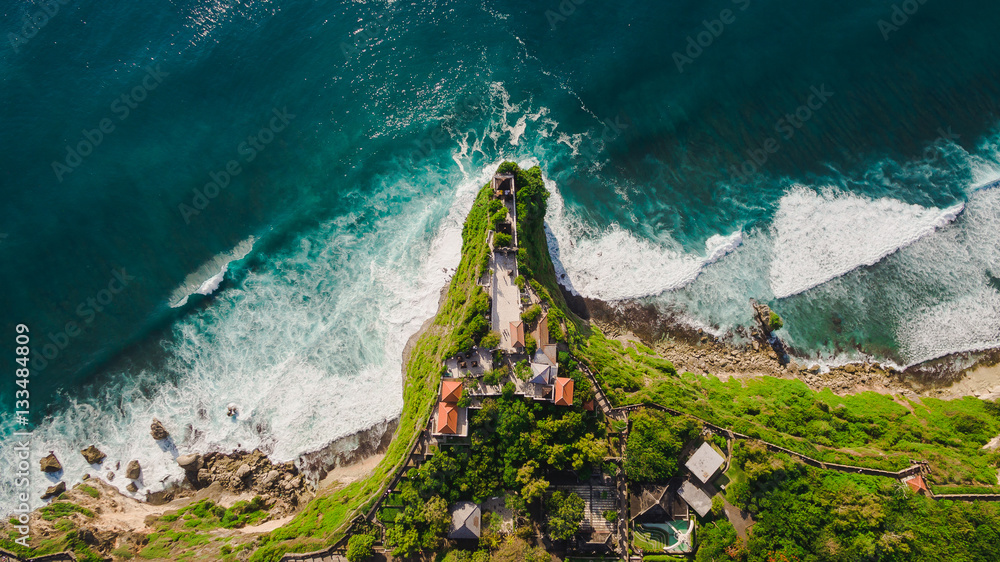 Aerial view of Uluwatu Temple, Bali, Indonesia