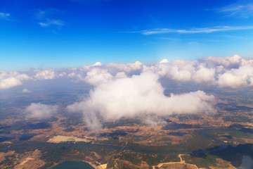 Wall Mural - Beautiful Sky view through plane window