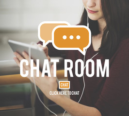 Sticker - Chat Room Online Messaging Communication Connection Technology C