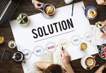 Wall Mural - solution problem solving share ideas concept