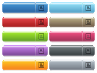 Sticker - User profile icons on color glossy, rectangular menu button