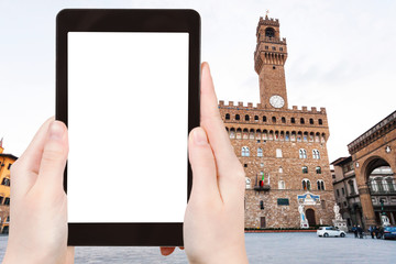 Poster - tourist photographs Piazza signoria with Palazzo