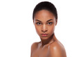 © alexi1989 - african female beauty face over white background