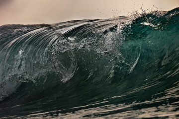 Wall Mural - ocean wave rolling. closeup shot