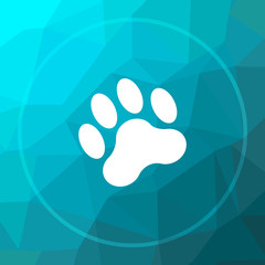 Poster - Paw print icon