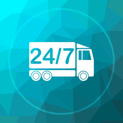 Wall Mural - 24 7 delivery truck icon