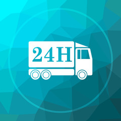 Canvas Print - 24H delivery truck icon