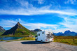 Family vacation travel, holiday trip in motorhome