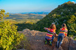 © Iuliia Sokolovska - Family travel with children, kids looking from mountain viewpoint, holiday vacation in South Africa