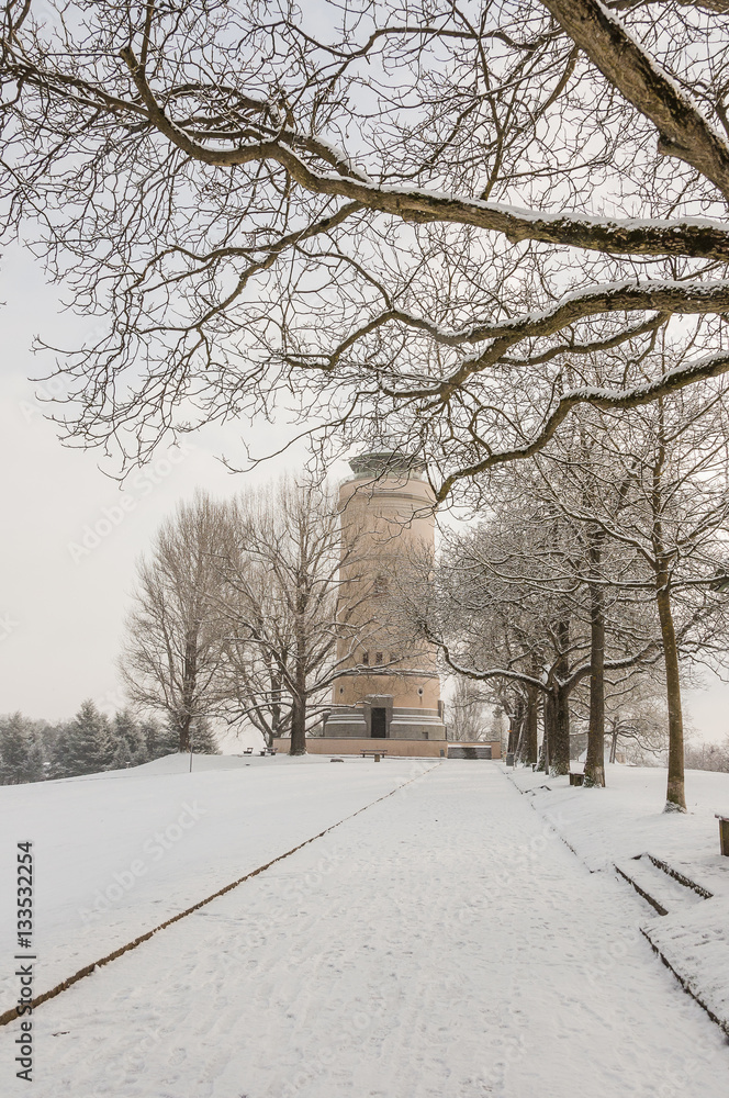 Stock-Foto „Basel, Bruderholz, Wasserturm, Basel-Stadt, Spazierweg ...