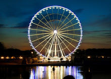 Ferris Wheel And Seine