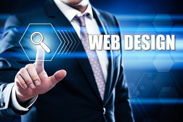 Wall Mural - business, technology, internet concept on hexagons and transparent honeycomb background. businessman